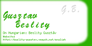 gusztav beslity business card